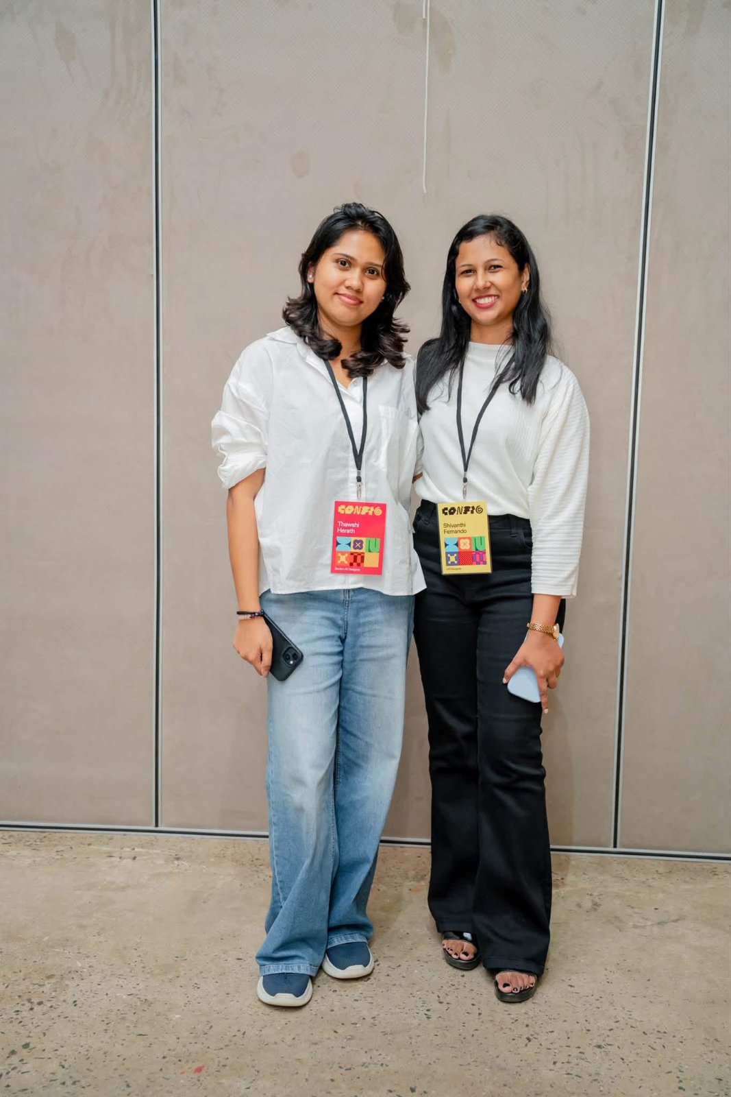 Shivanthi with a friend at the Config watch party